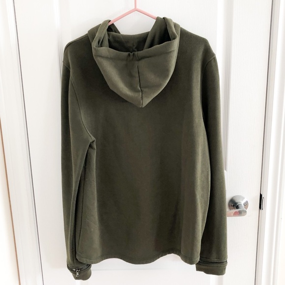 Dark green half zip hoodie - Picture 2 of 2